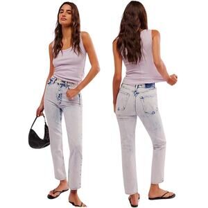 New Mother Superior High Waisted Rider Ankle Jeans White Size 26